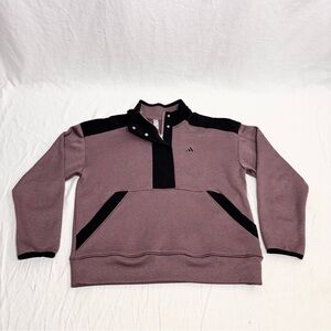 Adidas Go-To 1/4 Zip Golf Jacket Sweater Womens Small Shadow Fig Sample